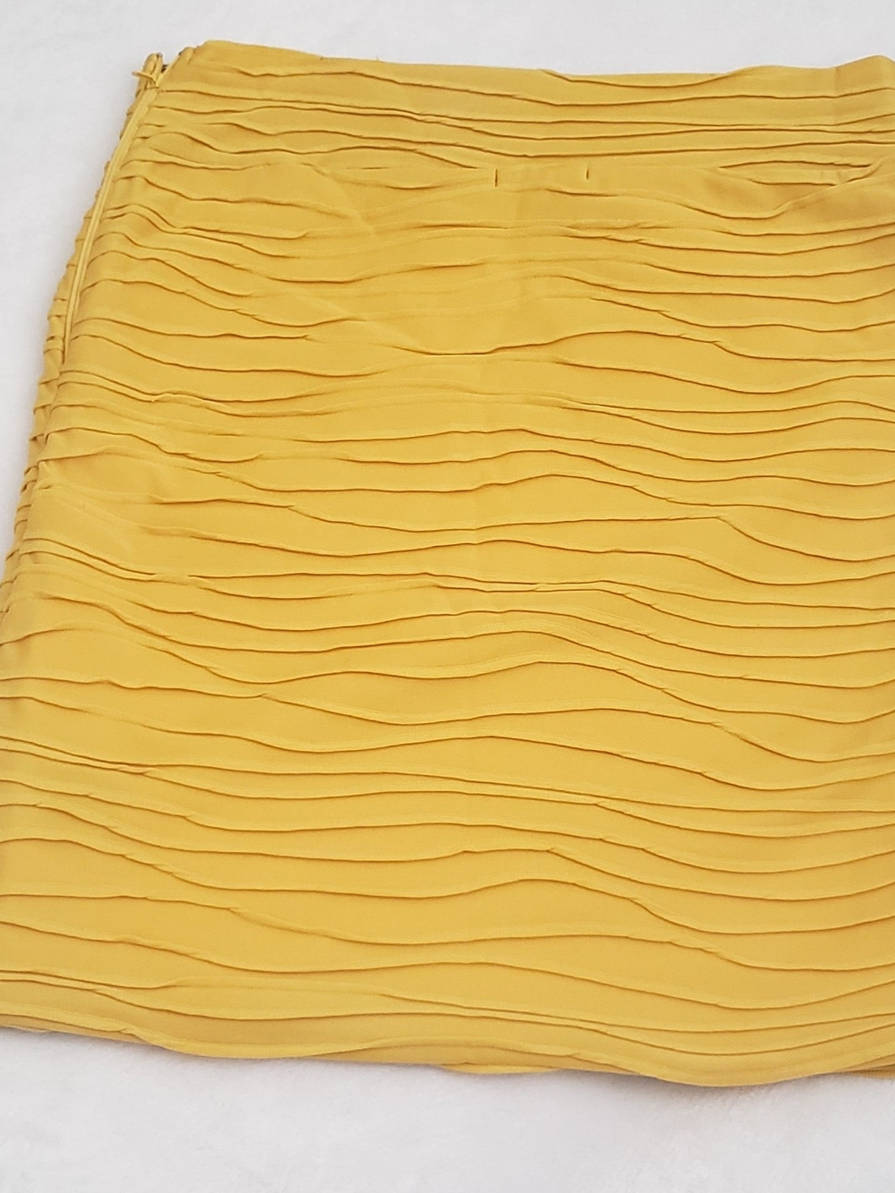 Rhapsody Yellow Textured Mini Skirt